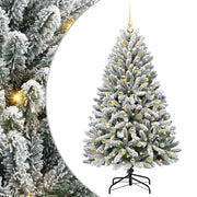 Vidaxl kunstkerstboom 150 cm 150 led's warmwit pvc en staal - afbeelding 2