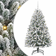 Vidaxl kunstkerstboom 150 cm 150 led's warmwit pvc en staal - afbeelding 2