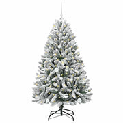 Vidaxl kunstkerstboom 150 cm 150 led's warmwit pvc en staal - afbeelding 3