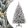 Vidaxl kunstkerstboom met 150 led groen en wit 150 cm pvc en metaal