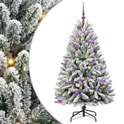 Vidaxl kunstkerstboom 150 cm 150 led's warmwit pvc en staal - afbeelding 2