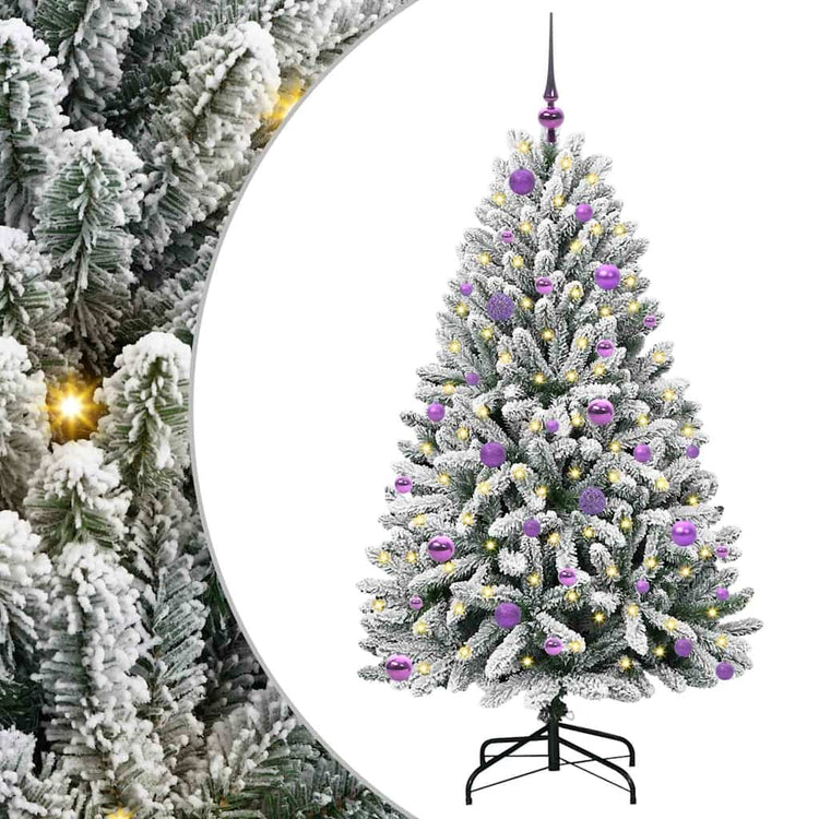 Vidaxl kunstkerstboom 150 cm 150 led's warmwit pvc en staal