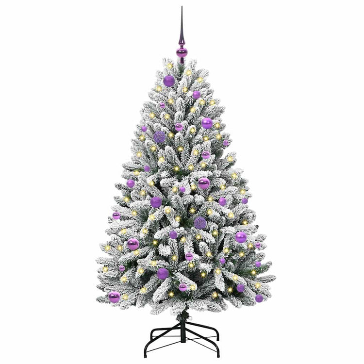 Vidaxl kunstkerstboom 150 cm 150 led's warmwit pvc en staal