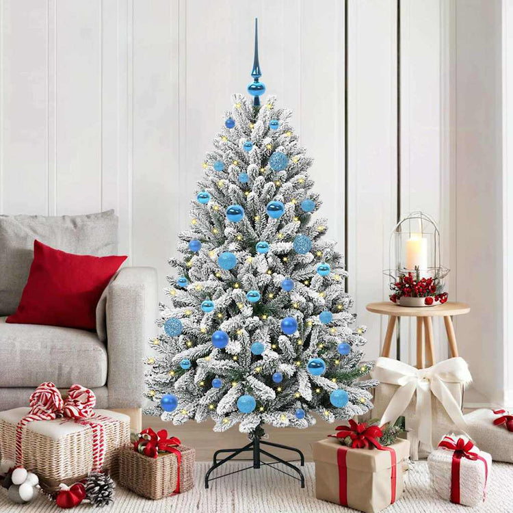 Vidaxl kunstkerstboom 150 cm 150 led's warmwit pvc en staal