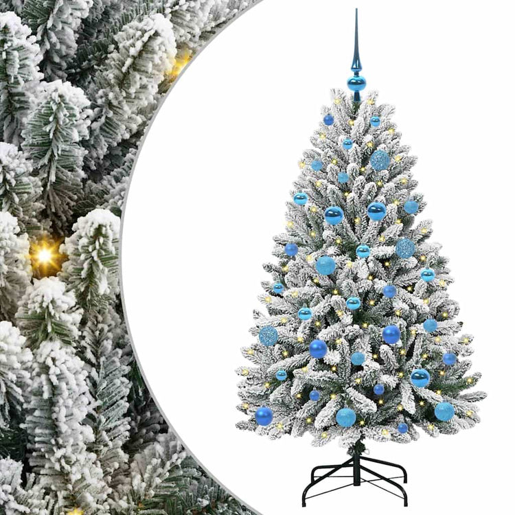 Vidaxl kunstkerstboom 150 cm 150 led's warmwit pvc en staal