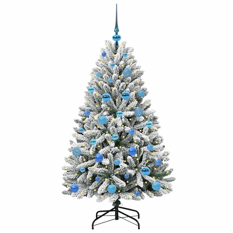 Vidaxl kunstkerstboom 150 cm 150 led's warmwit pvc en staal