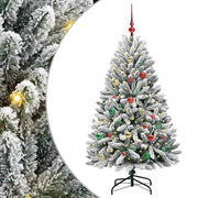 Vidaxl kunstkerstboom 150 cm 150 led's warmwit pvc en staal - afbeelding 2