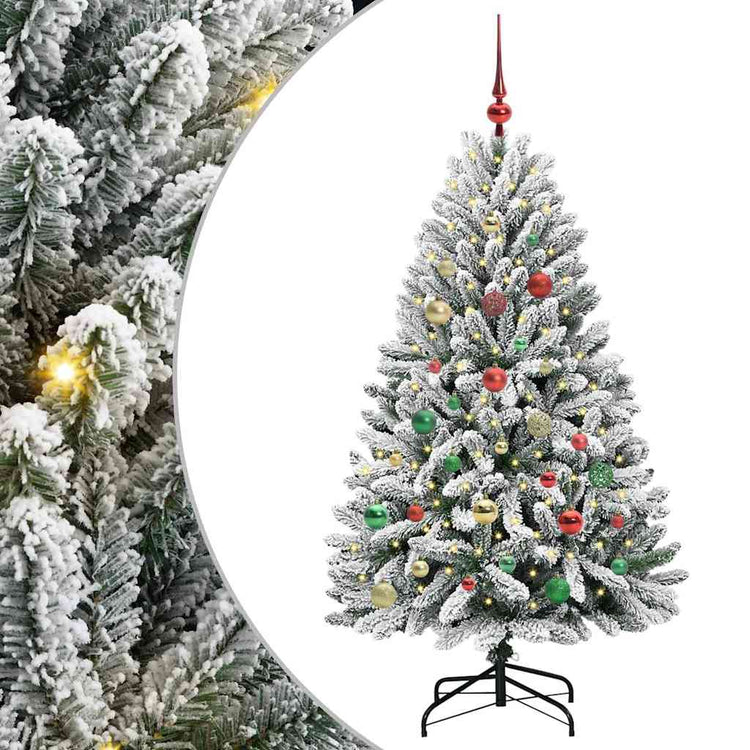 Vidaxl kunstkerstboom 150 cm 150 led's warmwit pvc en staal