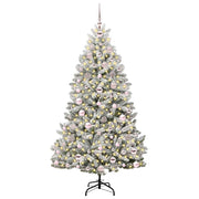 Vidaxl kunstkerstboom 180 cm 300 led's warmwit pvc en staal - afbeelding 3