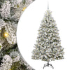 Vidaxl kunstkerstboom met 300 led groen en wit 180 cm pvc en metaal