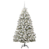 Vidaxl kunstkerstboom met 300 led groen en wit 180 cm pvc en metaal