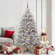 Vidaxl kunstkerstboom met 300 led groen en wit 180 cm pvc en metaal