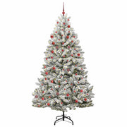 Vidaxl kunstkerstboom 210 cm 300 led's warmwit pvc en staal - afbeelding 2