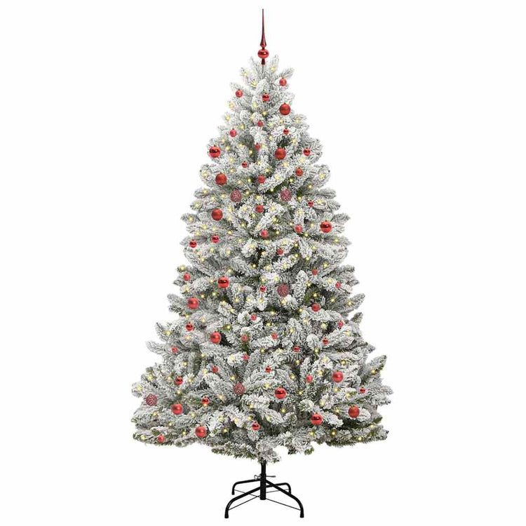 Vidaxl kunstkerstboom 210 cm 300 led's warmwit pvc en staal