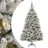 Vidaxl kunstkerstboom met 300 led groen en wit 210 cm pvc en metaal
