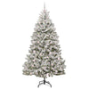 Vidaxl kunstkerstboom met 300 led groen en wit 210 cm pvc en metaal