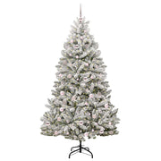 Vidaxl kunstkerstboom 210 cm 300 led's warmwit pvc en staal - afbeelding 3