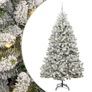 Vidaxl kunstkerstboom 210 cm 300 led's warmwit pvc en staal - afbeelding 2