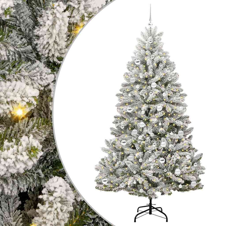 Vidaxl kunstkerstboom 210 cm 300 led's warmwit pvc en staal
