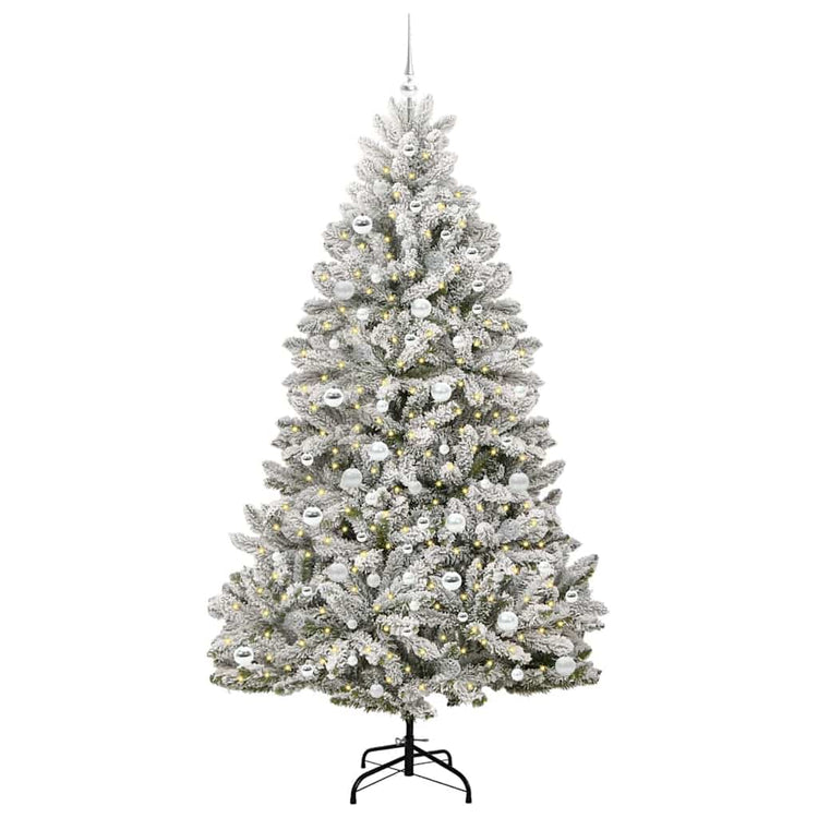 Vidaxl kunstkerstboom 210 cm 300 led's warmwit pvc en staal