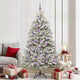 Vidaxl kunstkerstboom 210 cm 300 led's warmwit pvc en staal