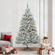 Vidaxl kunstkerstboom met 300 led groen en wit 210 cm pvc en metaal
