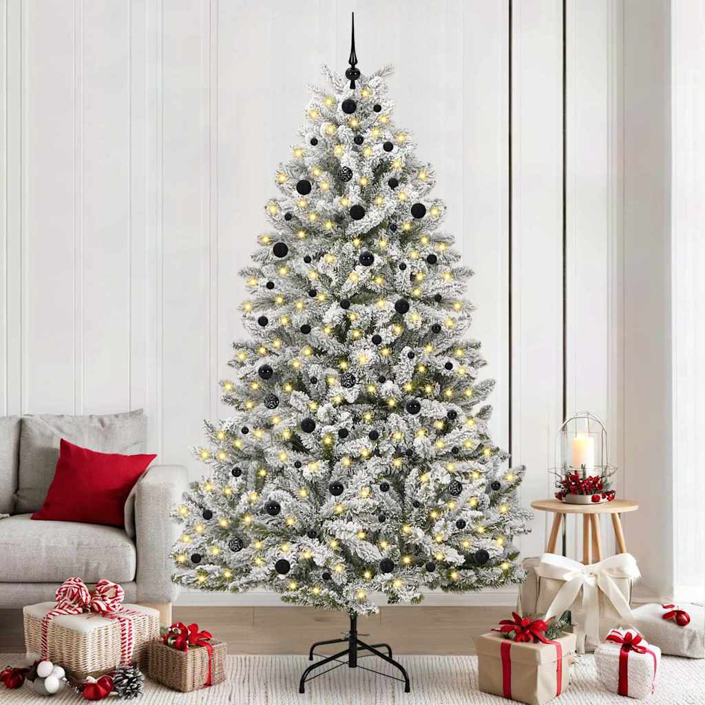 Vidaxl kunstkerstboom 240 cm 300 led's warmwit pvc en staal
