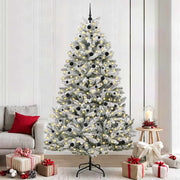 Vidaxl kunstkerstboom 240 cm 300 led's warmwit pvc en staal - afbeelding 1