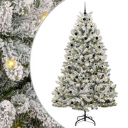 Vidaxl kunstkerstboom 240 cm 300 led's warmwit pvc en staal - afbeelding 2
