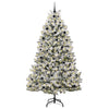 Vidaxl kunstkerstboom met 300 led groen en wit 240 cm pvc en metaal