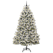 Vidaxl kunstkerstboom 240 cm 300 led's warmwit pvc en staal - afbeelding 3