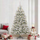 Vidaxl kunstkerstboom met 300 led groen en wit 240 cm pvc en metaal