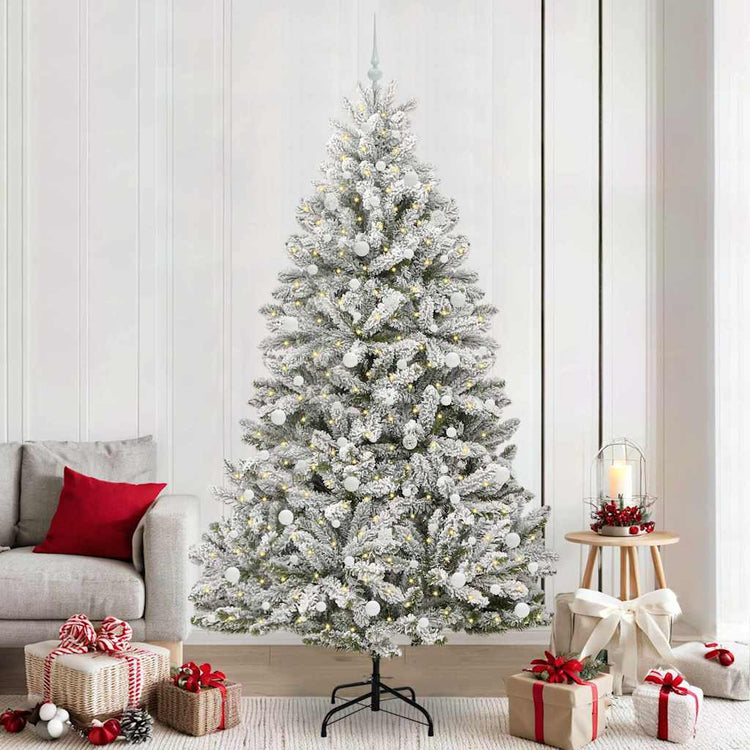 Vidaxl kunstkerstboom 240 cm 300 led's warmwit pvc en staal