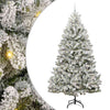 Vidaxl kunstkerstboom met 300 led groen en wit 240 cm pvc en metaal