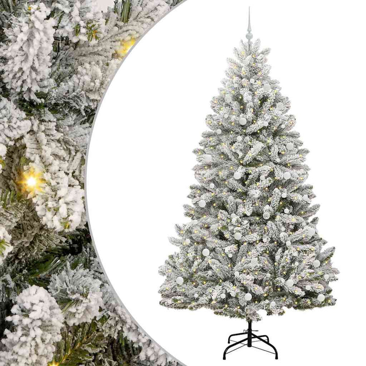Vidaxl kunstkerstboom 240 cm 300 led's warmwit pvc en staal