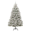 Vidaxl kunstkerstboom met 300 led groen en wit 240 cm pvc en metaal