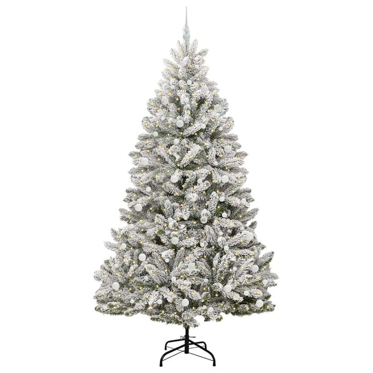 Vidaxl kunstkerstboom 240 cm 300 led's warmwit pvc en staal