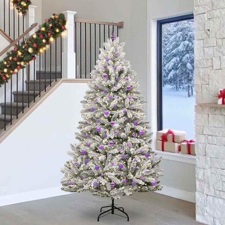 Vidaxl kunstkerstboom 240 cm 300 led's warmwit pvc en staal