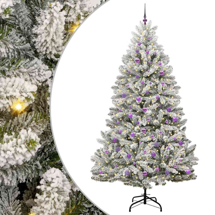 Vidaxl kunstkerstboom 240 cm 300 led's warmwit pvc en staal