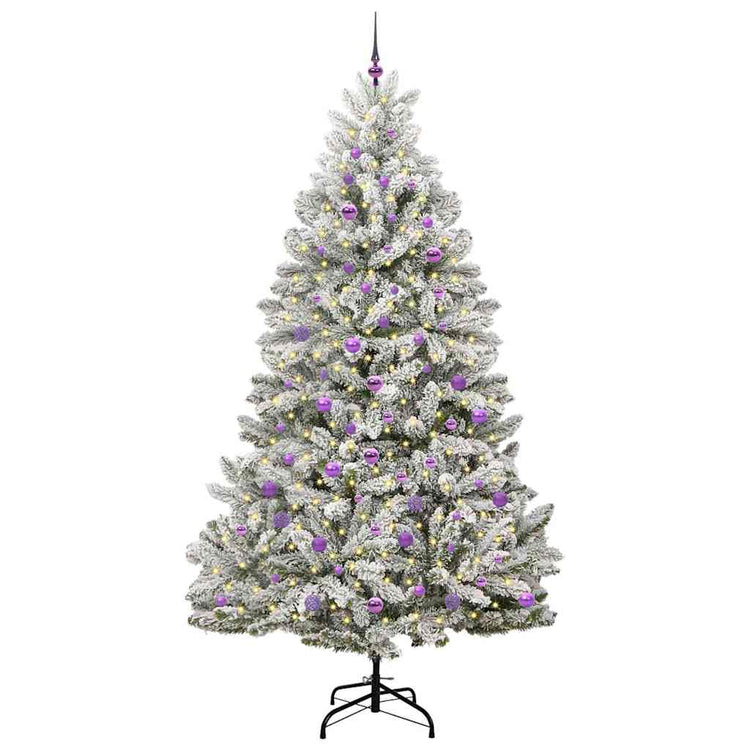 Vidaxl kunstkerstboom 240 cm 300 led's warmwit pvc en staal