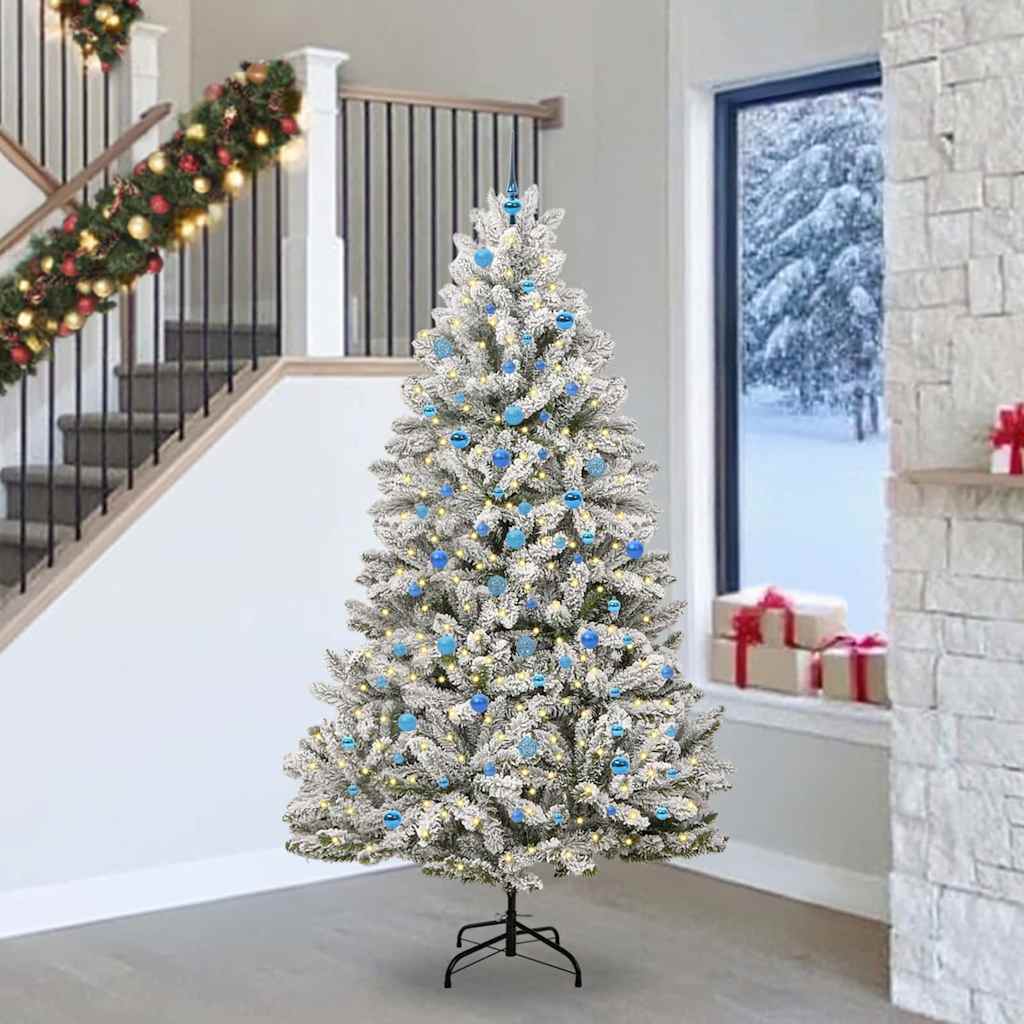 Vidaxl kunstkerstboom 240 cm 300 led's warmwit pvc en staal