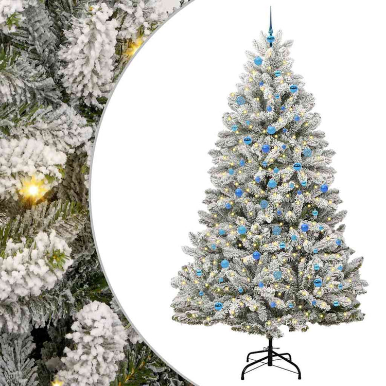 Vidaxl kunstkerstboom 240 cm 300 led's warmwit pvc en staal