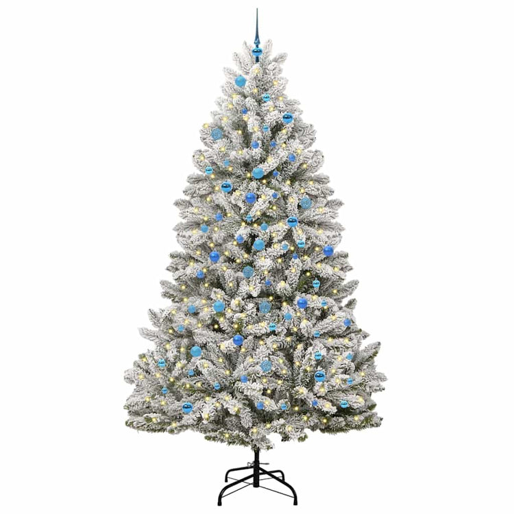 Vidaxl kunstkerstboom 240 cm 300 led's warmwit pvc en staal