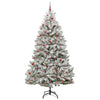 Vidaxl kunstkerstboom met 300 led groen en wit 270 cm pvc en metaal