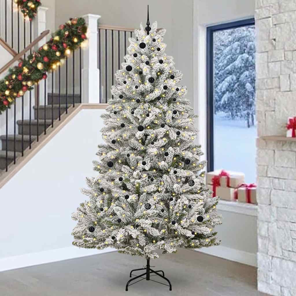 Vidaxl kunstkerstboom 270 cm 300 led's warmwit pvc en staal