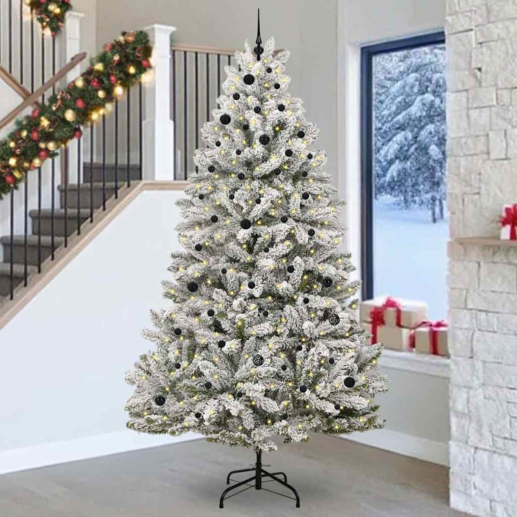 Vidaxl kunstkerstboom 270 cm 300 led's warmwit pvc en staal