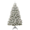 Vidaxl kunstkerstboom met 300 led groen en wit 270 cm pvc en metaal
