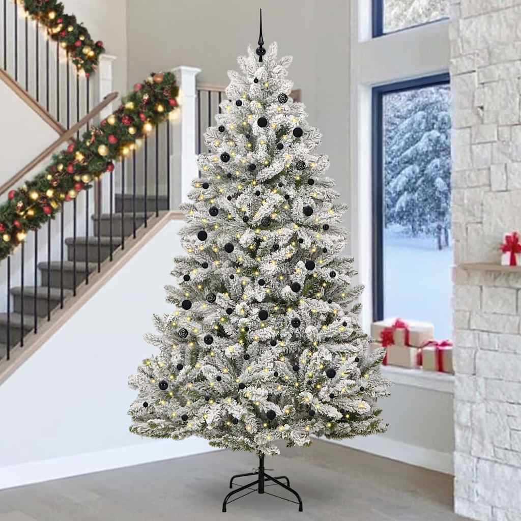 Vidaxl kunstkerstboom 300 cm 300 led's warmwit pvc en staal