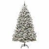 Vidaxl kunstkerstboom met 300 led groen en wit 300 cm pvc en metaal