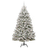 Vidaxl kunstkerstboom met 300 led groen en wit 300 cm pvc en metaal